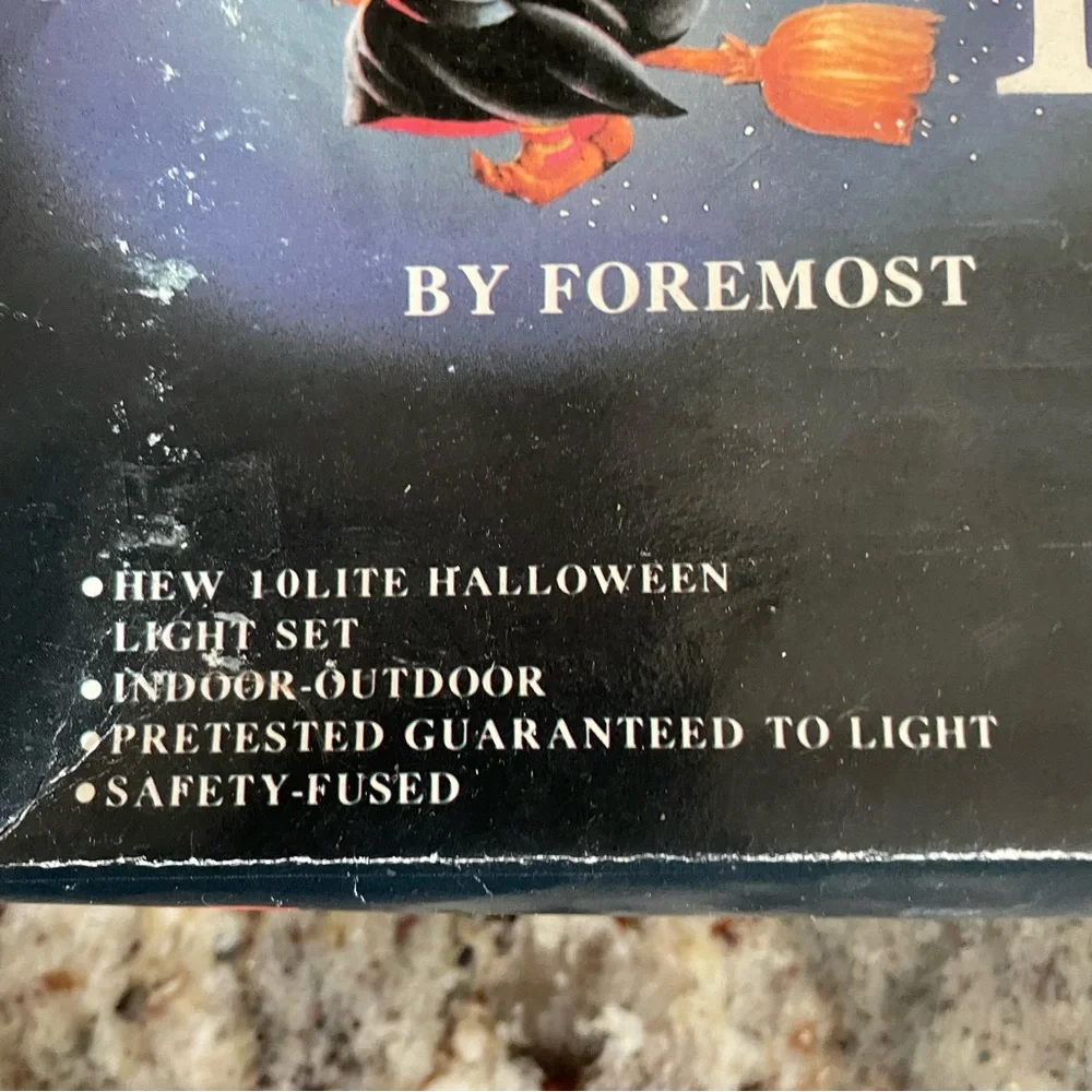 Vintage Blow Mold Boo Ghosts Halloween String Lights Set Of 10 Indoor Outdoor